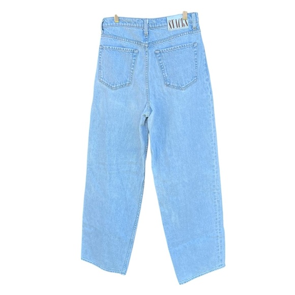 Snacks Mother Jeans Pleated Fun Dip Puddle Jeans Light Wash High Rise Small GUC - Picture 2 of 15